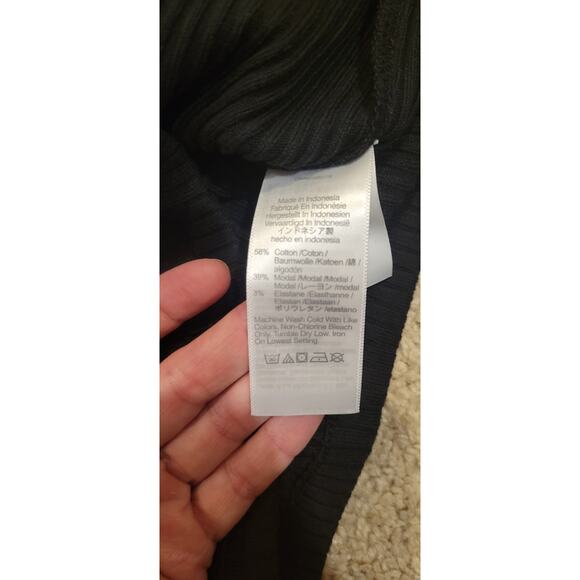 NWT Madewell Curved-Hem Polo Cardigan Black Tee Size XXS - Picture 3 of 5